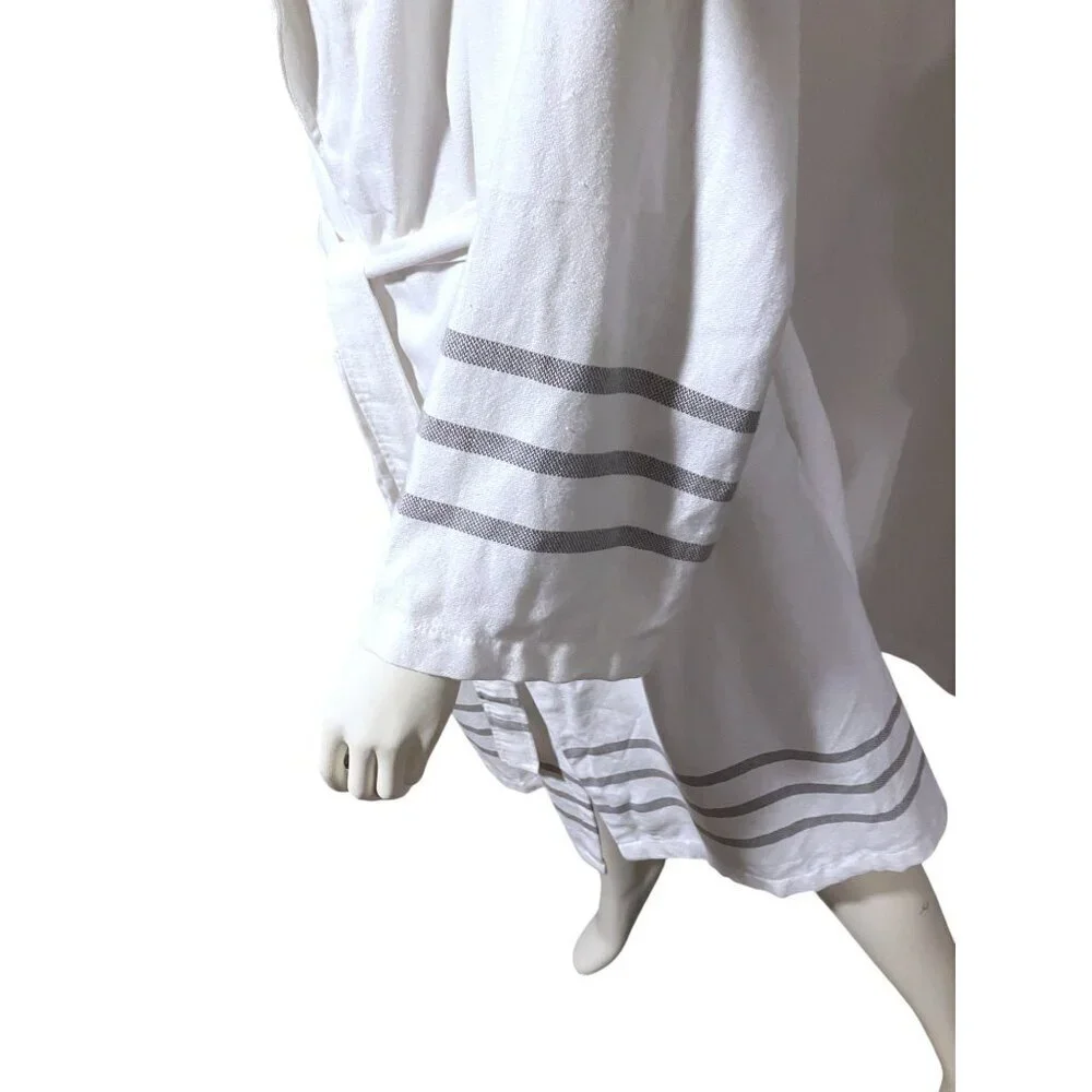Turkish Cotton Robe L XL 100% Cotton Hammam Resort Cruise Spa Beach Gym